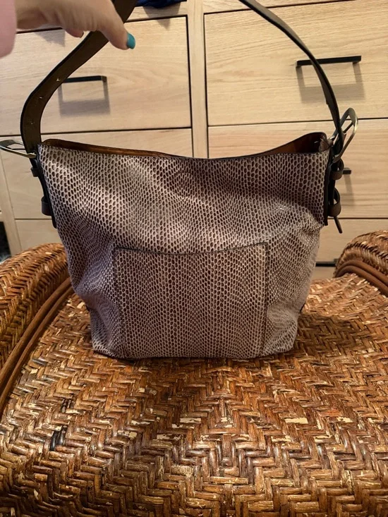 Joy Susan Python Print Hobo Bag w/ Removable Insert Crossbody Vegan Leather - Picture 5 of 5